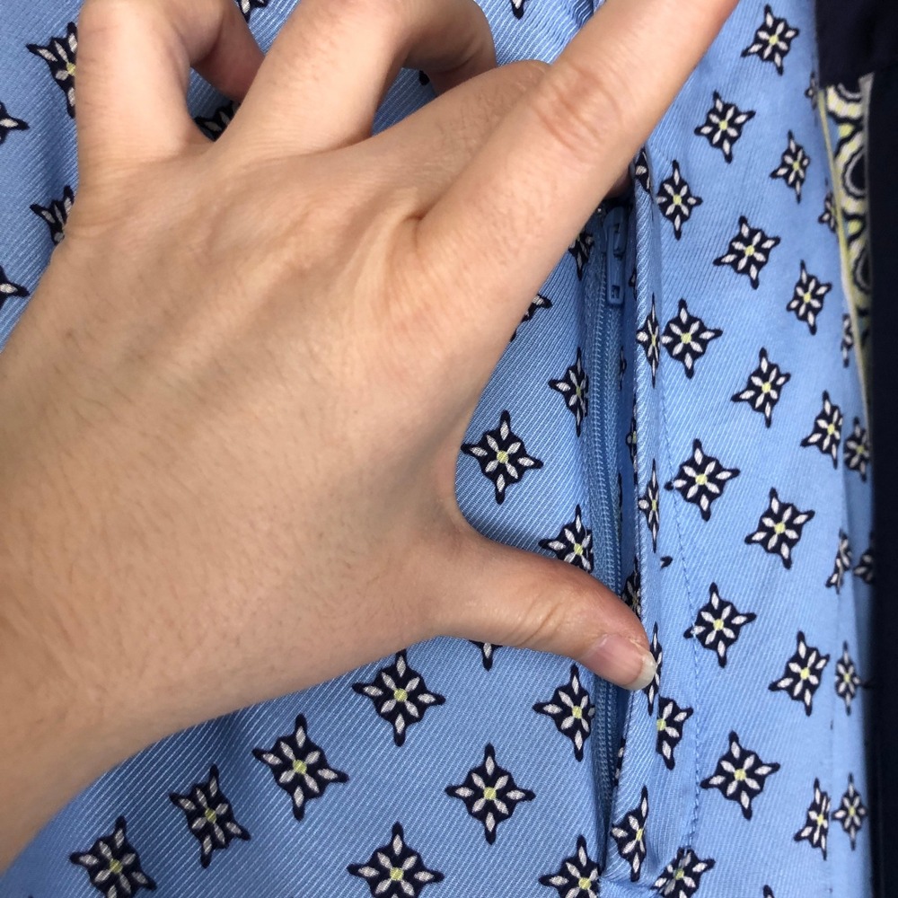 Maeve Light Blue & Navy Wide-Leg Printed Culottes - Picture 7 of 16